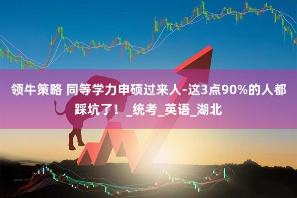 领牛策略 同等学力申硕过来人-这3点90%的人都踩坑了！_统考_英语_湖北