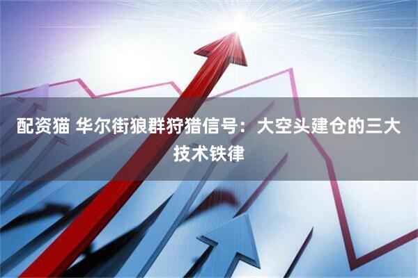 配资猫 华尔街狼群狩猎信号：大空头建仓的三大技术铁律
